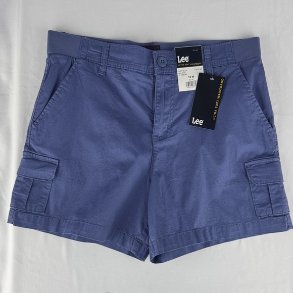 Lee Pants - NWT! Lee Mid Rise Ultra Soft Waist Band Cargo Shorts in Surf Blue